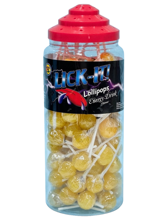 Lick It Energy Drink Flavour Lollies 100x16g Pick & Mix Sweets