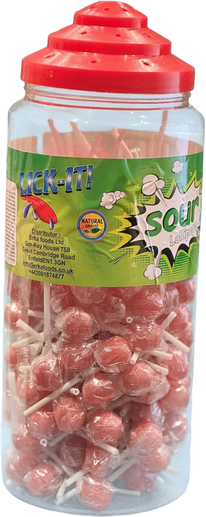 Lick It Super Sour Cherry 150 Lollies Pick & Mix Bulk Sweets