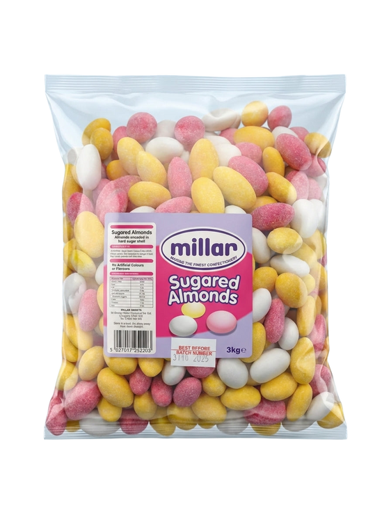 Millar Sugar Almond 3kg Pick & Mix Bulk Sweets