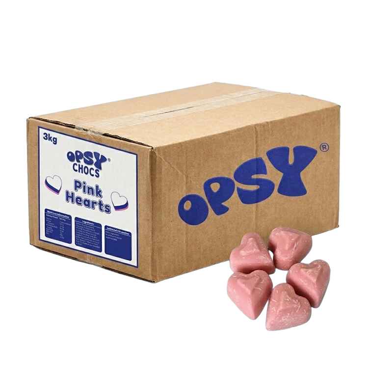 Opsy Pink Chocolate Hearts Not Individually Wrapped 3kg
