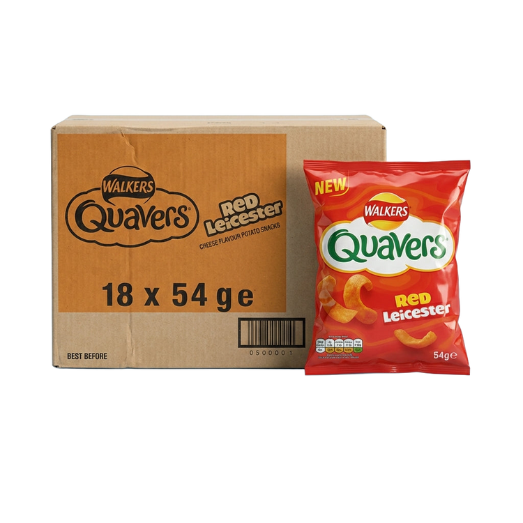 Quavers Red Leicester Flavour 18 Pack 54g Pick & Mix Bulk Sweets