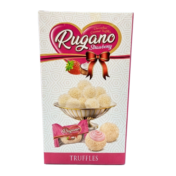Rugano Strawberry Flavoured Wrapped Truffles 150g