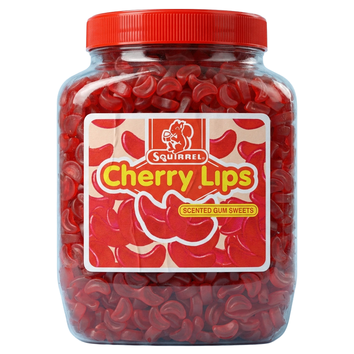 Squirrel Cherry Lips Jar 2.25kg Pick & Mix Bulk Sweets