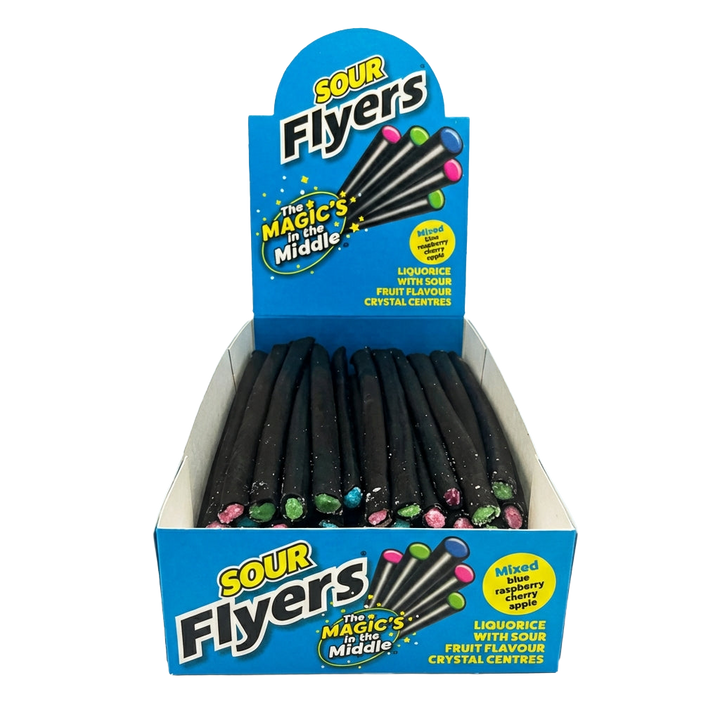 Stockleys Giant Sour Liquorice Flyers 40 Pieces Box 697g Sweets