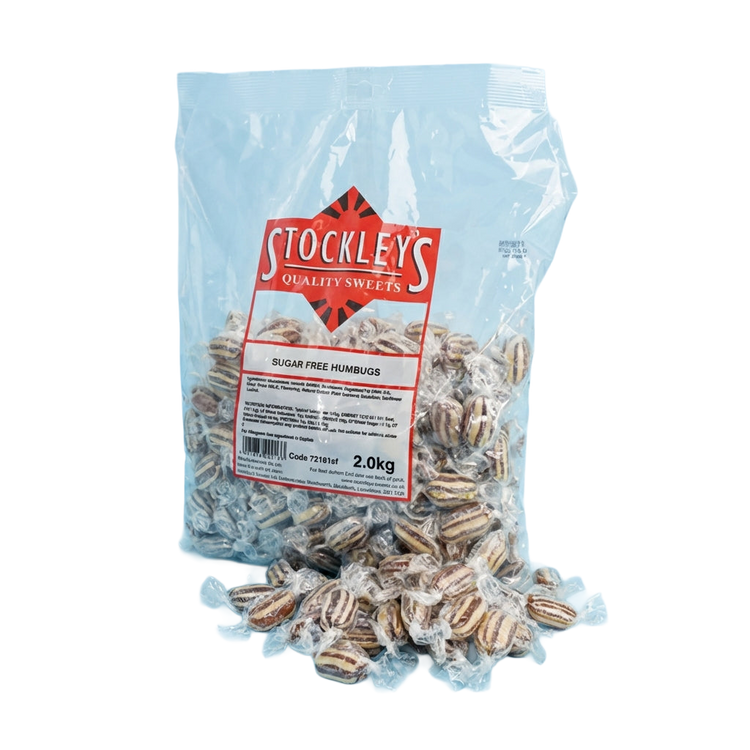 Stockleys Sugar Free Mint Humbugs 2kg Pick & Mix Bulk Sweets
