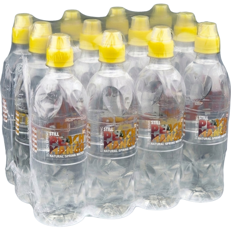 Sutton Spring Still Water Peach & Mango Flavour Zero Sugar 12 x 500ml