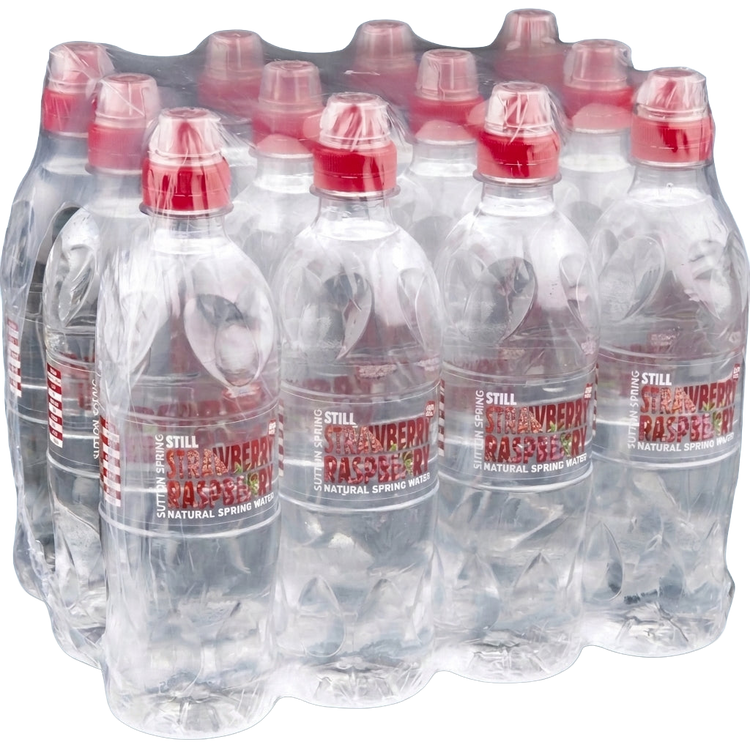 Sutton Spring Still Water Strawberry & Raspberry Flavour Zero Sugar 12 x 500ml
