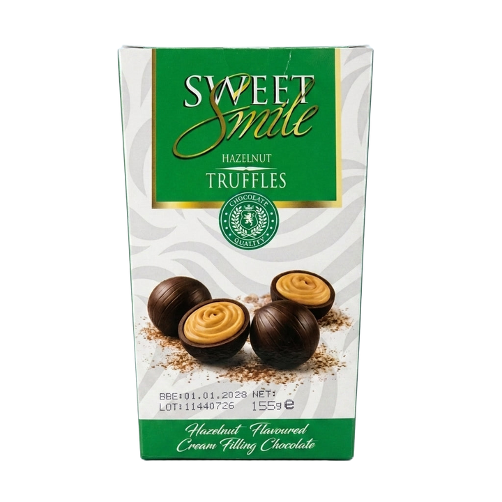 Sweet Smile Hazelnut Truffles Hazelnut Flavoured Cream Filling Chocolate 155g