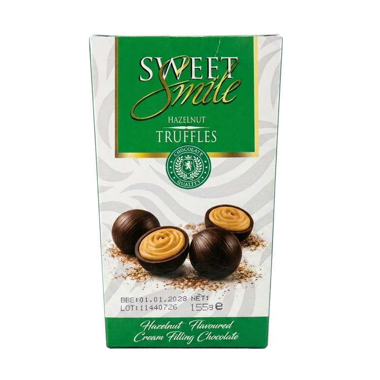 Sweet Smile Hazelnut Truffles Hazelnut Flavoured Cream Filling Chocolate 155g