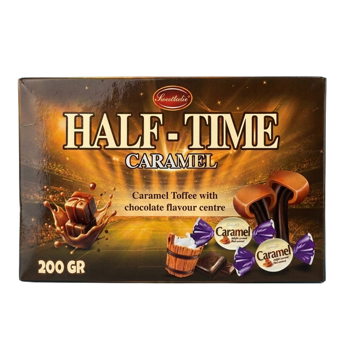 Sweetworld Half Time Caramel with a Chocolate Flavoured Centre 200g