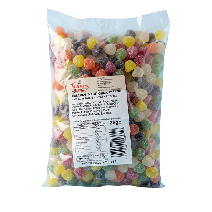 Taveners American Hardgums 3kg Pick & Mix Bulk Sweets