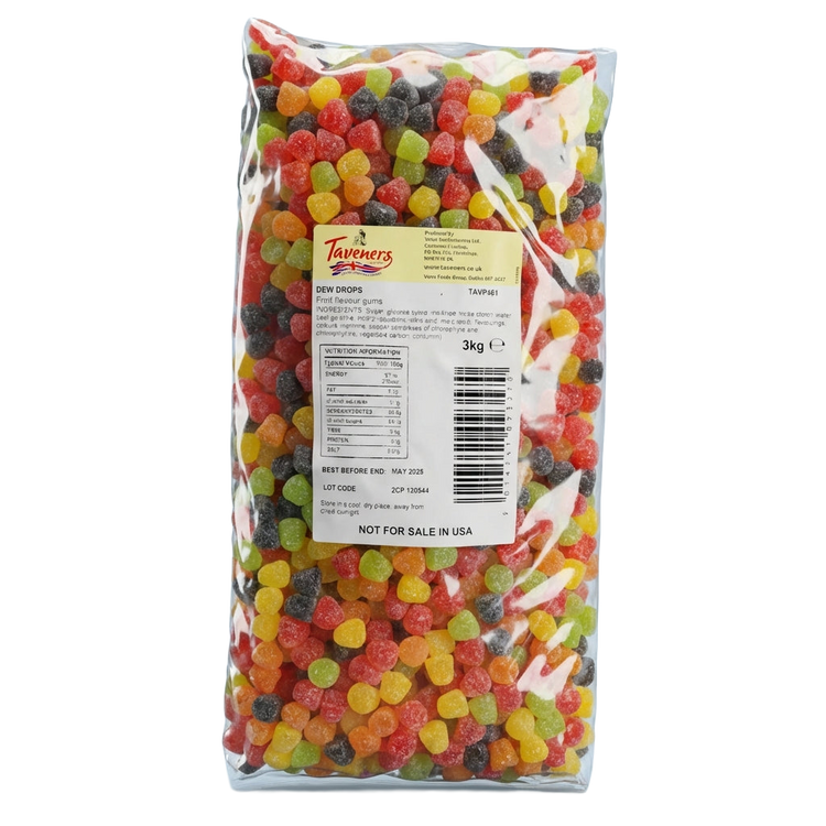 Taveners Dew Drops 3kg Pick & Mix Bulk Sweets