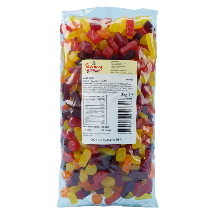 Taveners Wine Gums 3kg Pick & Mix Bulk Sweets