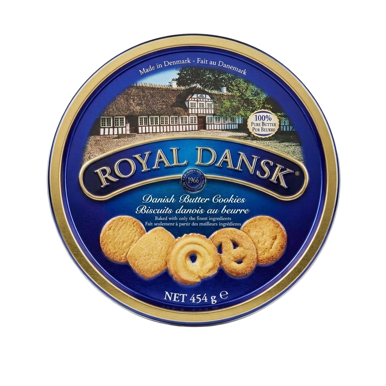 Tin Royal Dansk Danish Butter Cookie Biscuits 454g