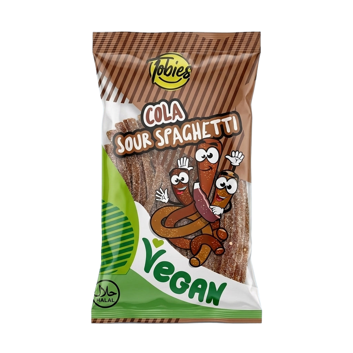 Tobies Cola Sour Spagetti Vegan and Halal 150g