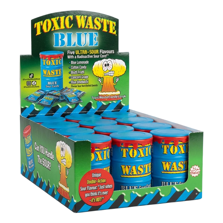 Toxic Waste Blue Drums 12 x 42g Pick & Mix Bulk Sweets