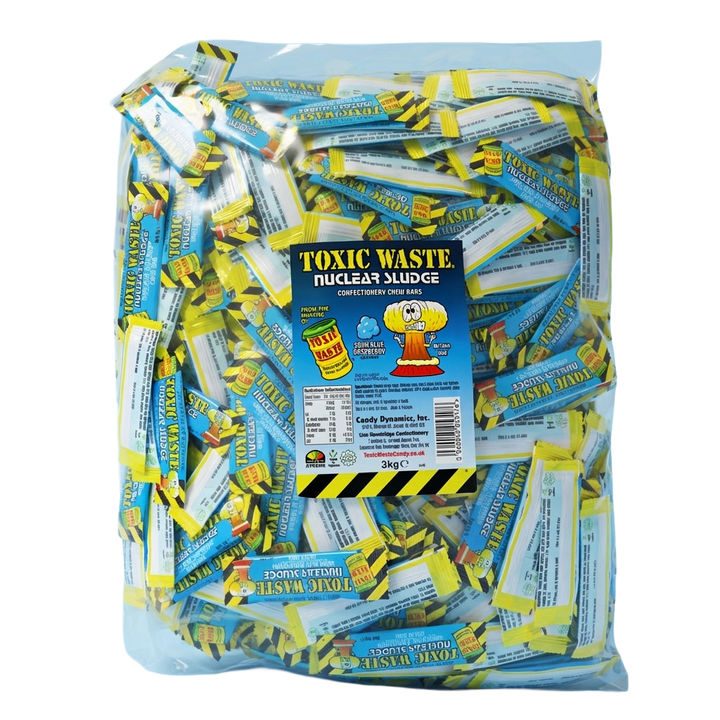 Toxic Waste Blue Raspberry Chew Bars Mini 3kg Pick & Mix Sweets