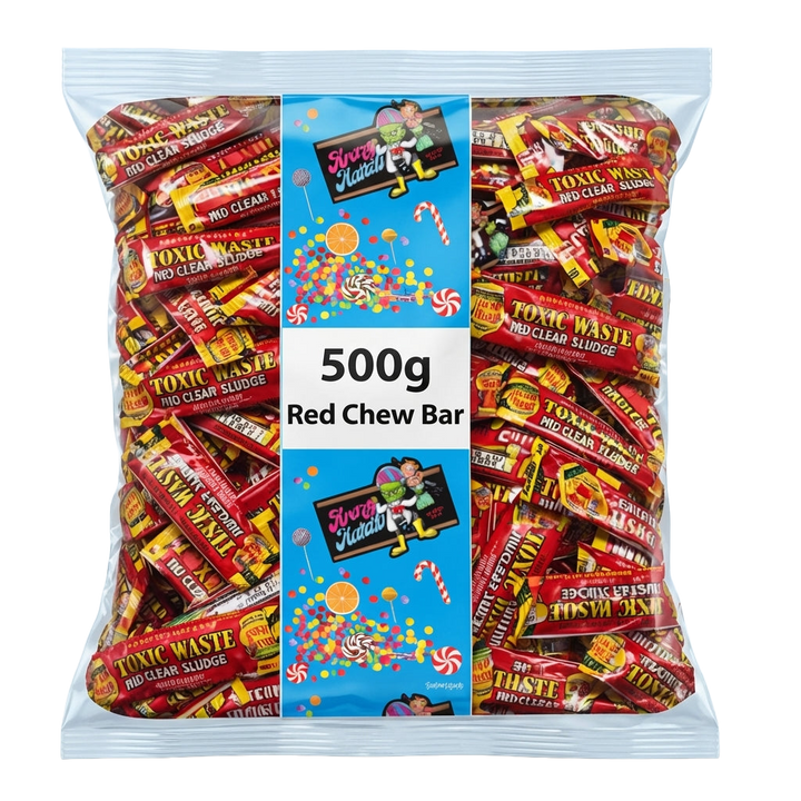 Toxic Waste Nuclear Sludge Sour Cherry Chew Bar Mini's 500g Sweets