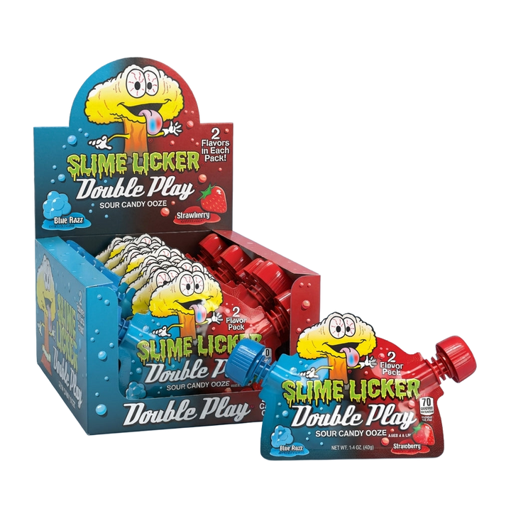Toxic Waste Slime Licker Double Play Pouch 480g Pick & Mix Sweets