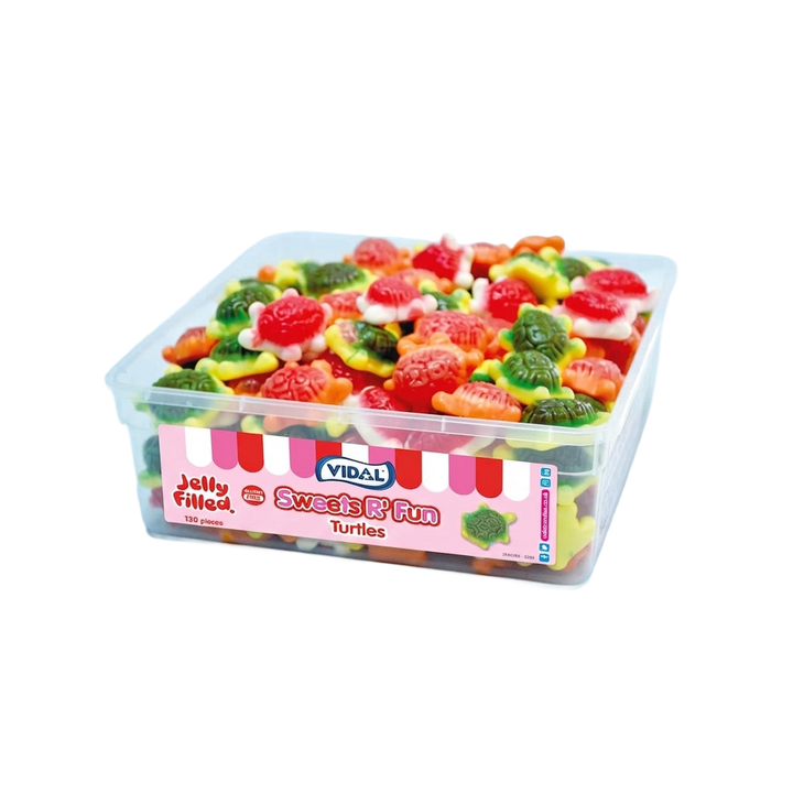 Vidal Jelly Filled Turtles Tub 120 Pieces 660g Pick & Mix Sweets