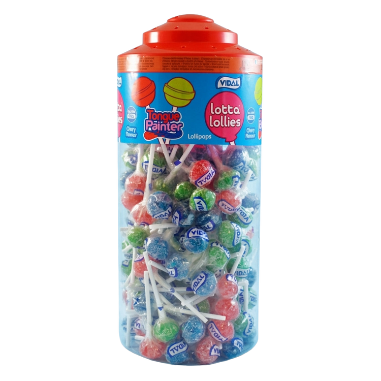 Vidal Lotta Lollies Cherry Lollipops 150 Pieces Pick & Mix Sweets