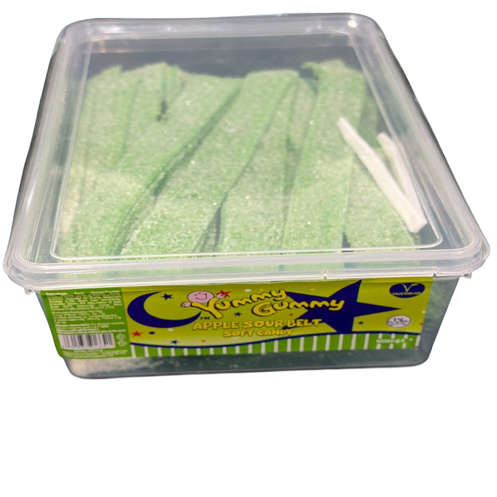 Yummy Gummy Apple Belts Tub 1.2kg Pick & Mix Bulk Sweets