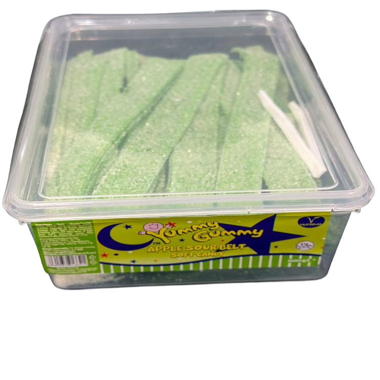 Yummy Gummy Apple Belts Tub 1.2kg Pick & Mix Bulk Sweets