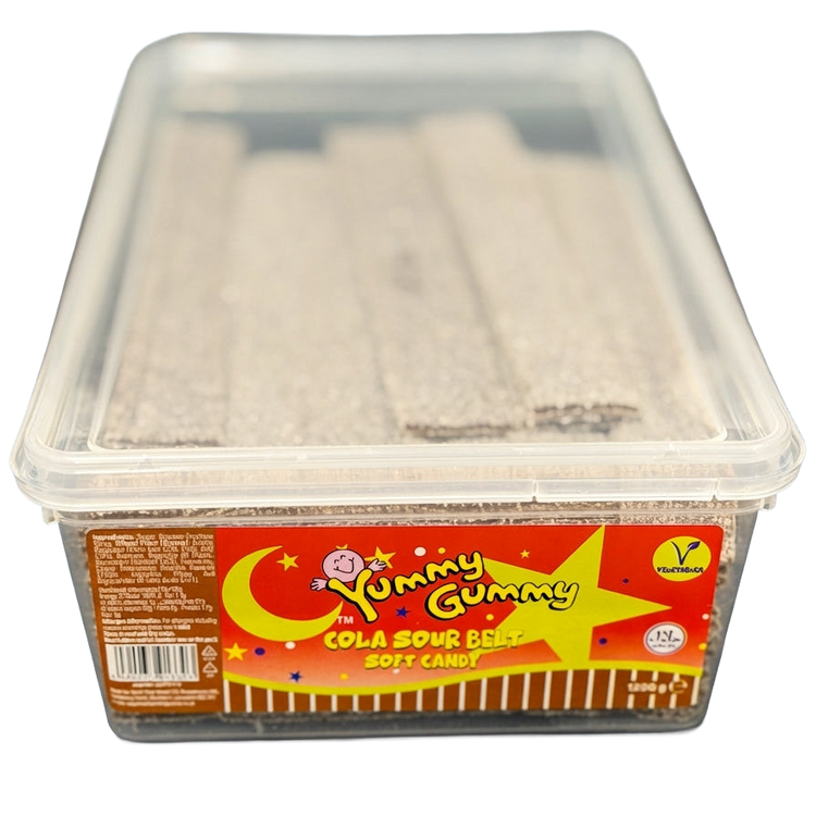 Yummy Gummy Cola Belts Tub 1.2kg Pick & Mix Bulk Sweets
