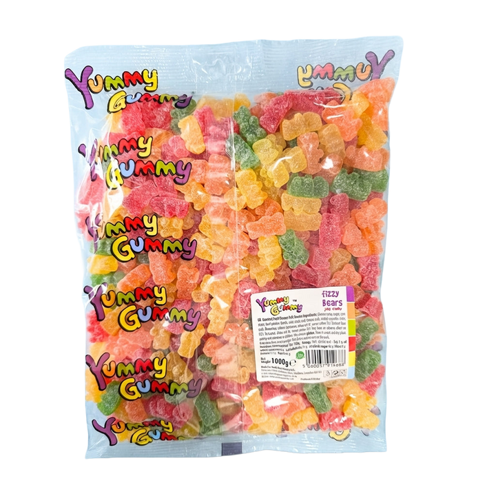 Yummy Gummy Fizzy Bears Bag 1kg Pick & Mix Bulk Sweets