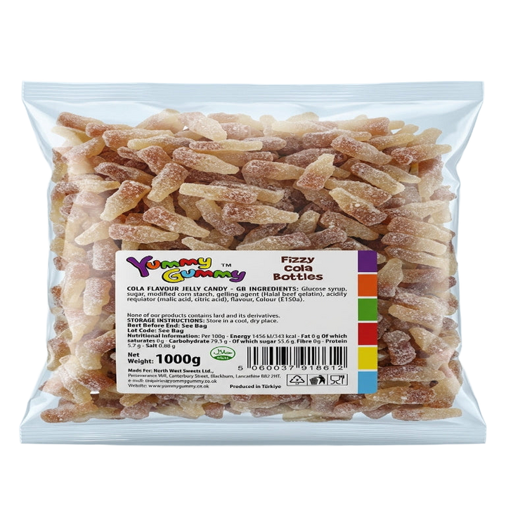 Yummy Gummy Fizzy Cola Bottles 1kg Pick & Mix Bulk Sweets