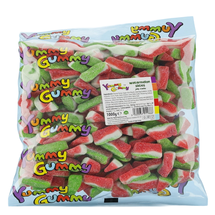 Yummy Gummy Fizzy Watermelon Slices 1kg Pick & Mix Bulk Sweets