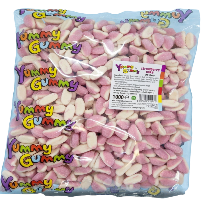 Yummy Gummy Strawberry Cakes 1kg Pick & Mix Bulk Sweets