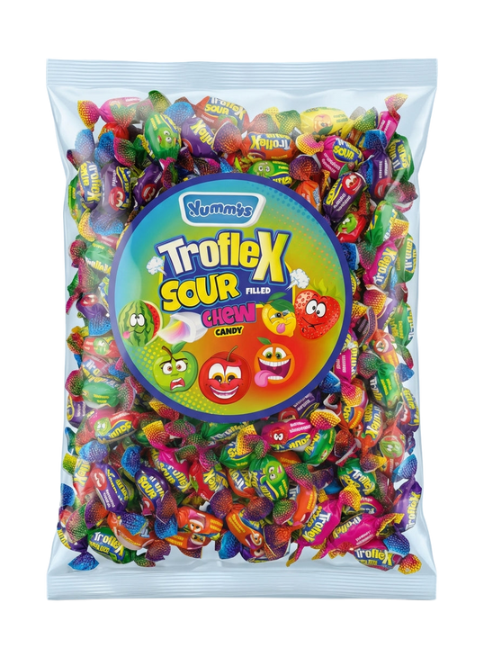 Yummys Trofle X Sour Filled Chew 1kg Pick & Mix Bulk Sweets